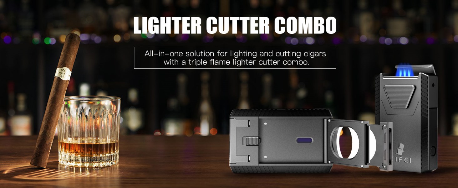 cigar lighter cutter combo